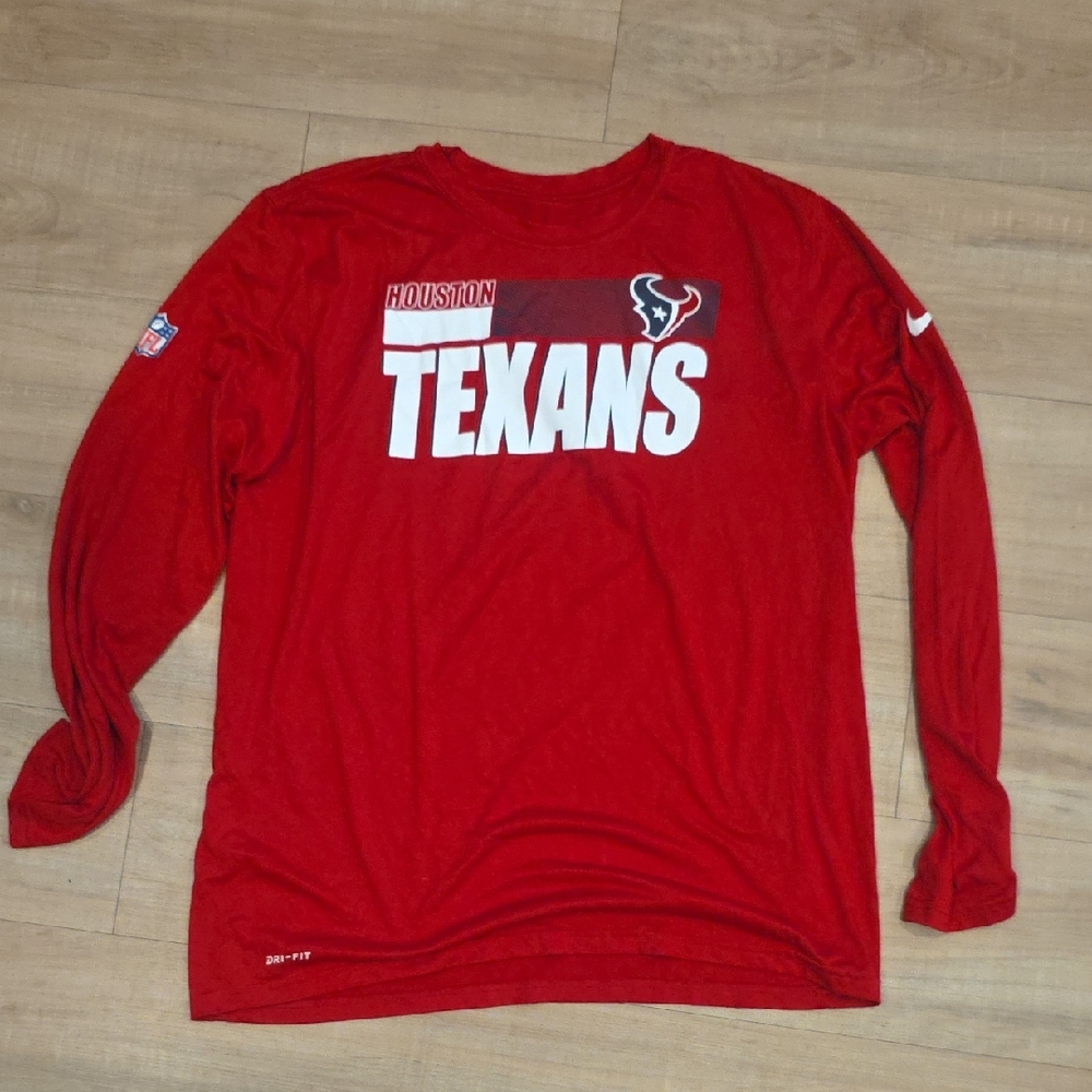 Nike Red Texans Long Sleeve Tee